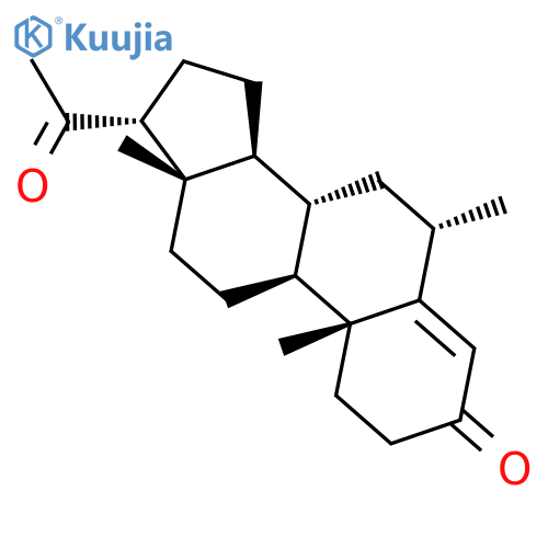 Pregn-4-ene-3,20-dione, 6-methyl-, (6a,17a)- structure