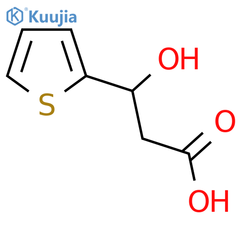 3-Hydroxy-3-(thiophen-2-yl)propanoic acid structure