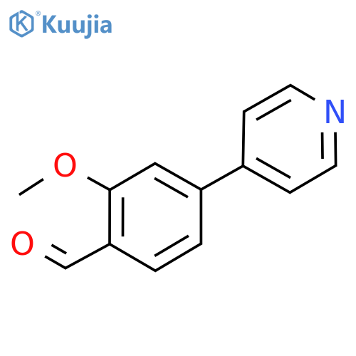 Benzaldehyde, 2-methoxy-4-(4-pyridinyl)- structure