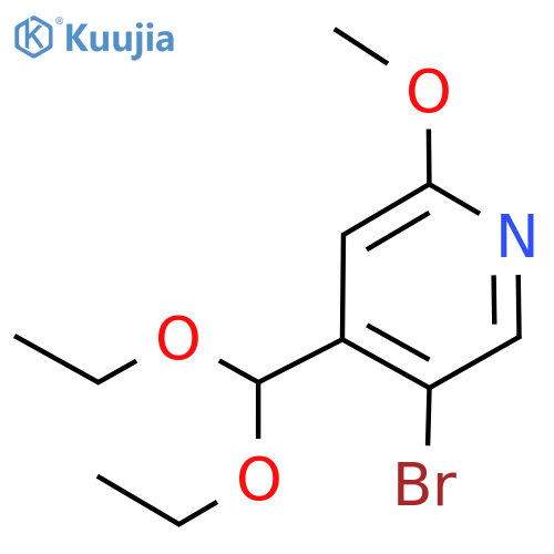 5-Bromo-4-(diethoxymethyl)-2-methoxypyridine structure