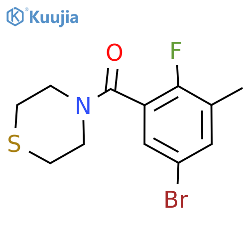 (5-Bromo-2-fluoro-3-methylphenyl)(thiomorpholino)methanone structure