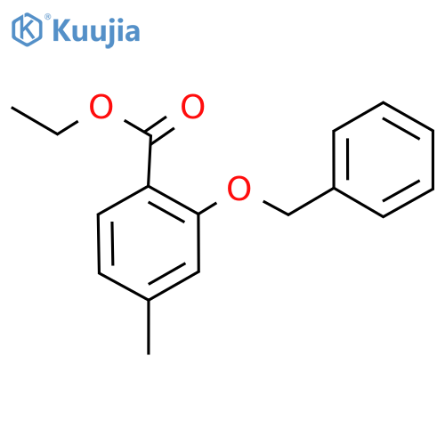Benzoic acid, 4-methyl-2-(phenylmethoxy)-, ethyl ester structure