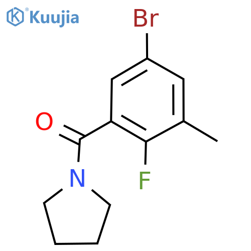 Methanone, (5-bromo-2-fluoro-3-methylphenyl)-1-pyrrolidinyl- structure