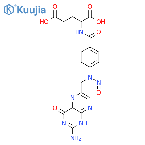 (4-(((2-Amino-4-oxo-3,4-dihydropteridin-6-yl)methyl)(nitroso)amino)benzoyl)-L-glutamic Acid structure