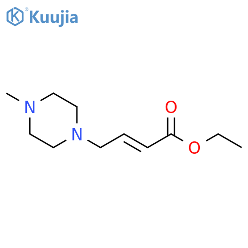 2-Butenoic acid, 4-(4-methyl-1-piperazinyl)-, ethyl ester, (2E)- structure