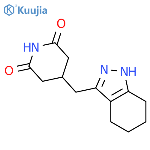 2,6-Piperidinedione,4-[(4,5,6,7-tetrahydro-1H-indazol-3-yl)methyl]- structure