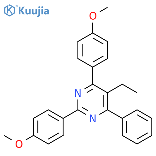 Pyrimidine, 5-ethyl-2,4-bis(4-methoxyphenyl)-6-phenyl- structure