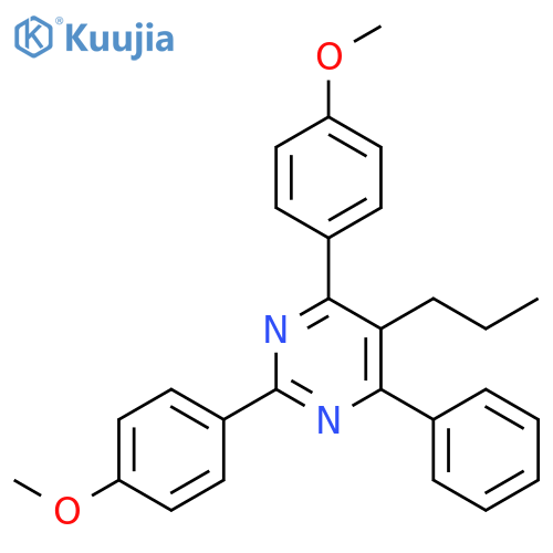 Pyrimidine, 2,4-bis(4-methoxyphenyl)-6-phenyl-5-propyl- structure