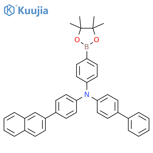 [1,1'-Biphenyl]-4-amine, N-[4-(2-naphthalenyl)phenyl]-N-[4-(4,4,5,5-tetramethyl-1,3,2-dioxaborolan-2-yl)phenyl]- structure