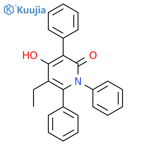 2(1H)-Pyridinone,5-ethyl-4-hydroxy-1,3,6-triphenyl- structure