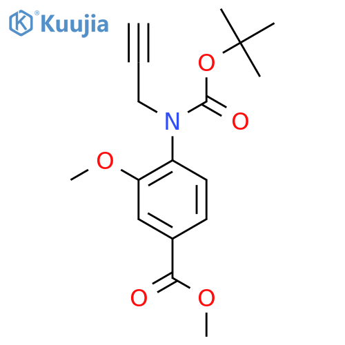 Methyl 4-[Boc(2-propynyl)amino]-3-methoxybenzoate structure