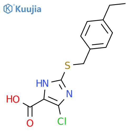 1H-Imidazole-4-carboxylic acid, 5-chloro-2-[[(4-ethylphenyl)methyl]thio]- structure