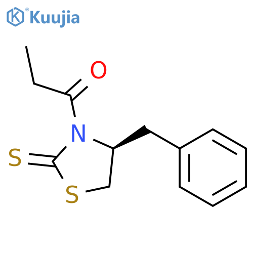 (S)-1-(4-benzyl-2-thioxothiazolidin-3-yl)-propan-1-one structure