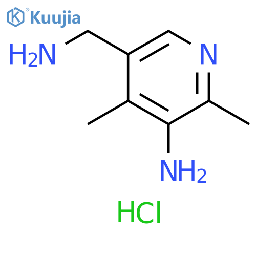 3-Pyridinemethanamine, 5-amino-4,6-dimethyl-, hydrochloride (1:2) structure