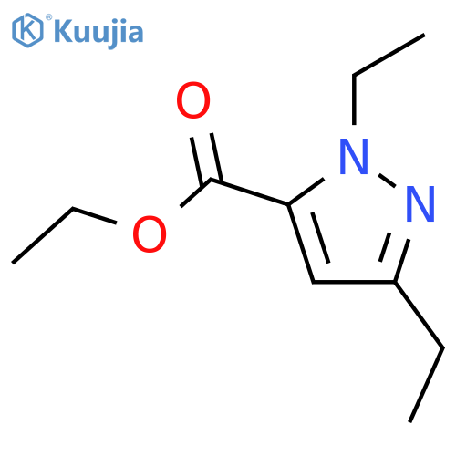 1H-Pyrazole-5-carboxylicacid, 1,3-diethyl-, ethyl ester structure