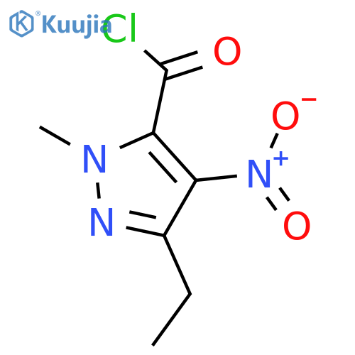 1H-Pyrazole-5-carbonyl chloride, 3-ethyl-1-methyl-4-nitro- structure