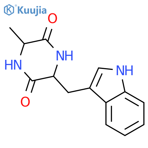 2,5-Piperazinedione,3-(1H-indol-3-ylmethyl)-6-methyl- structure