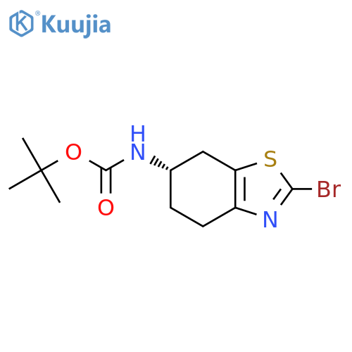 tert-butyl N-(6S)-2-bromo-4,5,6,7-tetrahydro-1,3-benzothiazol-6-ylcarbamate structure