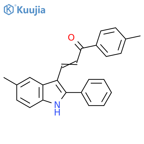 2-Propen-1-one,1-(4-methylphenyl)-3-(5-methyl-2-phenyl-1H-indol-3-yl)- structure