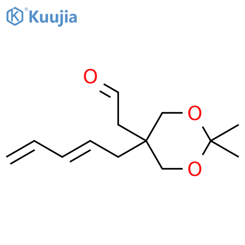 1,3-Dioxane-5-acetaldehyde, 2,2-dimethyl-5-(2E)-2,4-pentadienyl- structure