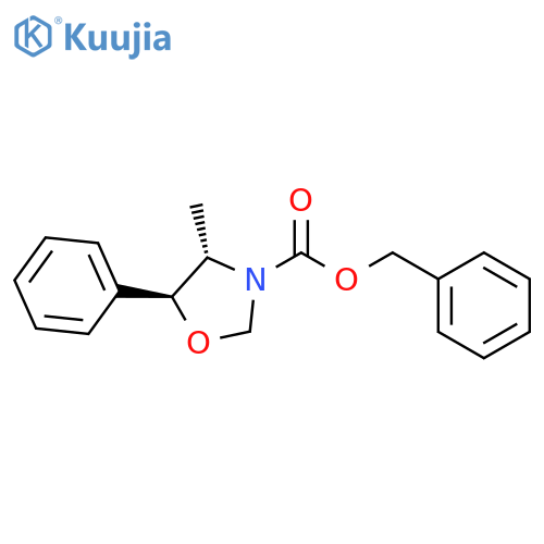 3-Oxazolidinecarboxylic acid, 4-methyl-5-phenyl-, phenylmethyl ester, (4S,5S)- structure