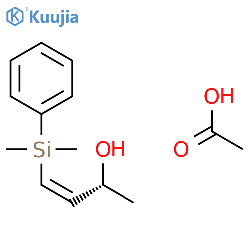 3-Buten-2-ol, 4-(dimethylphenylsilyl)-, acetate, (2R,3Z)- structure