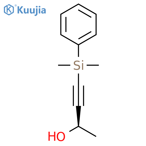 3-Butyn-2-ol, 4-(dimethylphenylsilyl)-, (2R)- structure