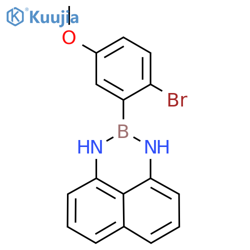 1H-Naphtho[1,8-de]-1,3,2-diazaborine, 2-(2-bromo-5-methoxyphenyl)-2,3-dihydro- structure