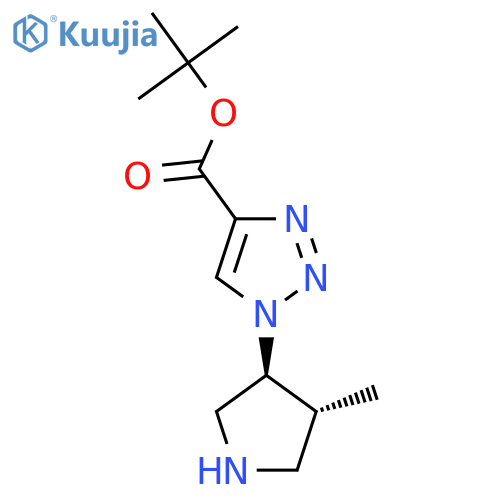 rac-tert-butyl 1-(3R,4S)-4-methylpyrrolidin-3-yl-1H-1,2,3-triazole-4-carboxylate structure