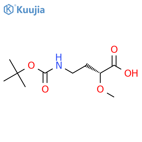 (2R)-4-{(tert-butoxy)carbonylamino}-2-methoxybutanoic acid structure