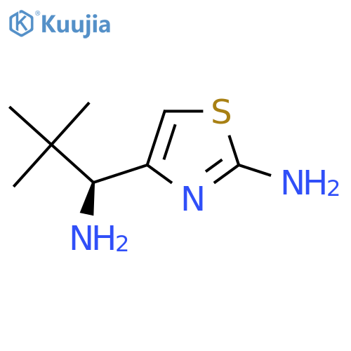 4-(1S)-1-amino-2,2-dimethylpropyl-1,3-thiazol-2-amine structure