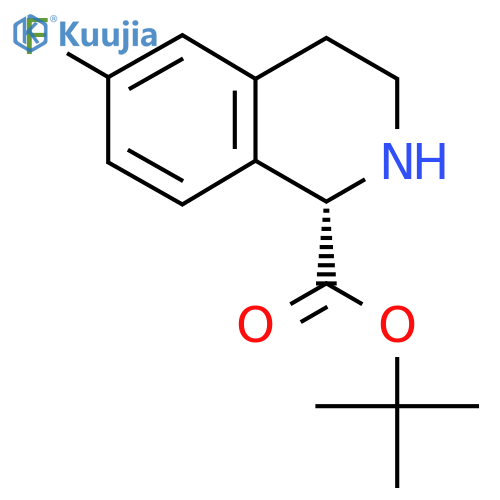 tert-butyl (1S)-6-fluoro-1,2,3,4-tetrahydroisoquinoline-1-carboxylate structure