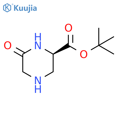 tert-butyl (2R)-6-oxopiperazine-2-carboxylate structure