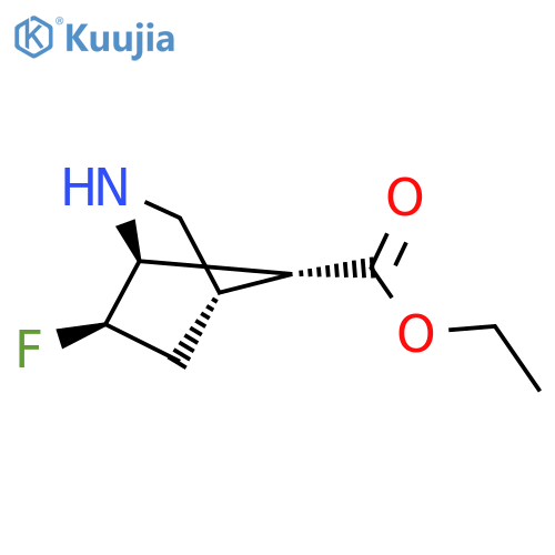 rac-ethyl (1R,4R,6S,7S)-6-fluoro-2-azabicyclo2.2.1heptane-7-carboxylate structure