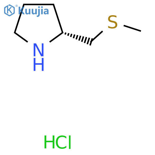 (2R)-2-(methylsulfanyl)methylpyrrolidine hydrochloride structure