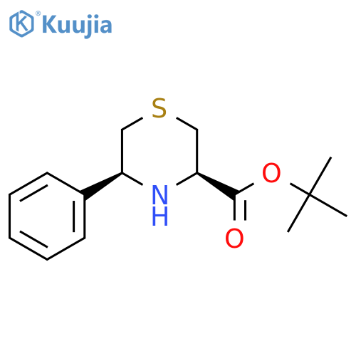 rac-tert-butyl (3R,5S)-5-phenylthiomorpholine-3-carboxylate structure