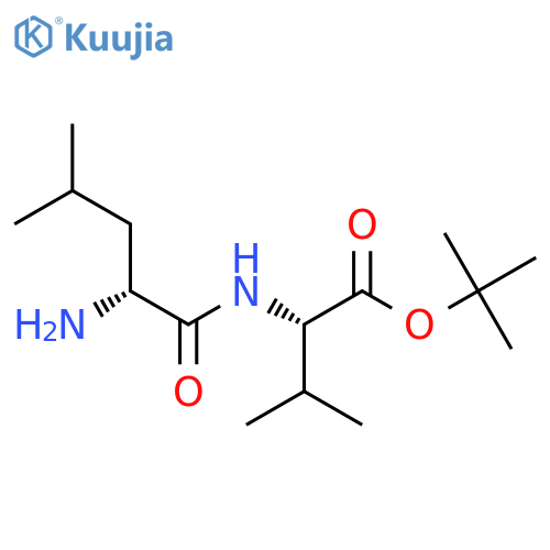 tert-butyl (2S)-2-(2R)-2-amino-4-methylpentanamido-3-methylbutanoate structure