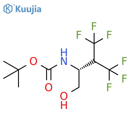 tert-butyl N-(2R)-4,4,4-trifluoro-1-hydroxy-3-(trifluoromethyl)butan-2-ylcarbamate structure