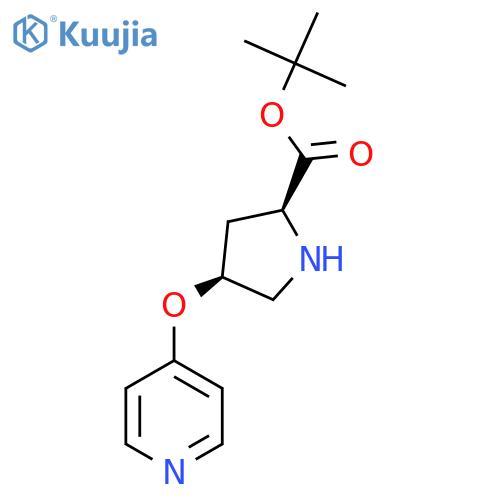 tert-butyl (2S,4S)-4-(pyridin-4-yloxy)pyrrolidine-2-carboxylate structure