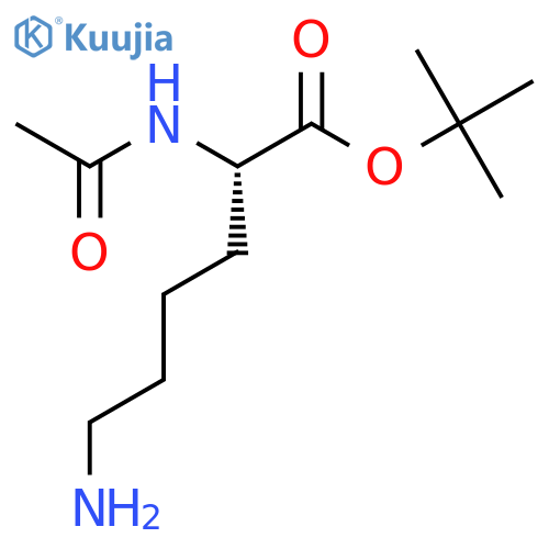 tert-butyl (2S)-6-amino-2-acetamidohexanoate structure