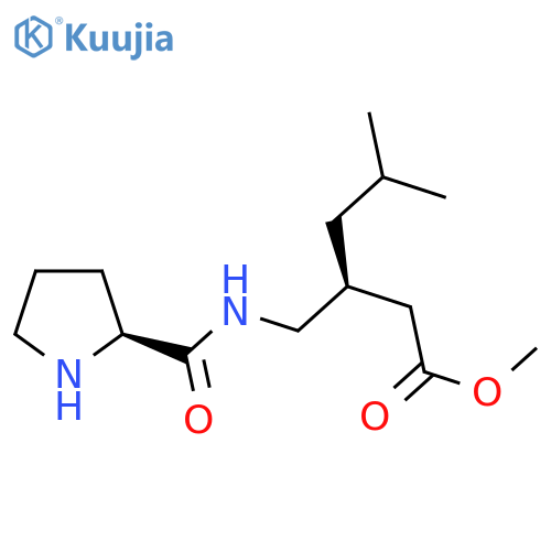 methyl (3S)-5-methyl-3-({(2S)-pyrrolidin-2-ylformamido}methyl)hexanoate structure