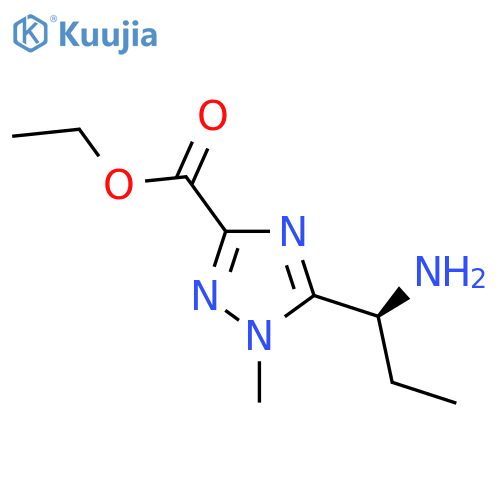 ethyl 5-(1S)-1-aminopropyl-1-methyl-1H-1,2,4-triazole-3-carboxylate structure