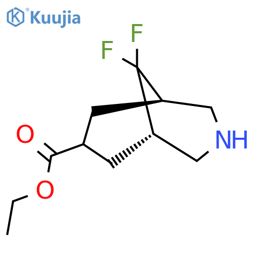 ethyl (1R,5S,7s)-9,9-difluoro-3-azabicyclo3.3.1nonane-7-carboxylate structure