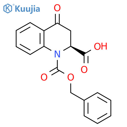 (2S)-1-(benzyloxy)carbonyl-4-oxo-1,2,3,4-tetrahydroquinoline-2-carboxylic acid structure
