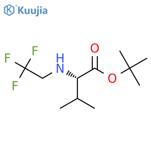 tert-butyl (2S)-3-methyl-2-(2,2,2-trifluoroethyl)aminobutanoate structure
