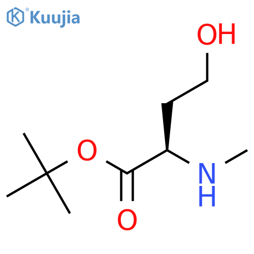 tert-butyl (2R)-4-hydroxy-2-(methylamino)butanoate structure