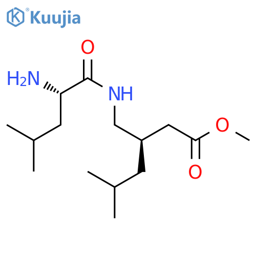 methyl (3S)-3-{[(2S)-2-amino-4-methylpentanamido]methyl}-5-methylhexanoate structure