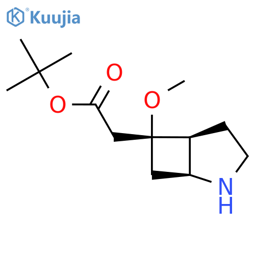 rac-tert-butyl 2-(1R,5R,6S)-6-methoxy-2-azabicyclo3.2.0heptan-6-ylacetate structure