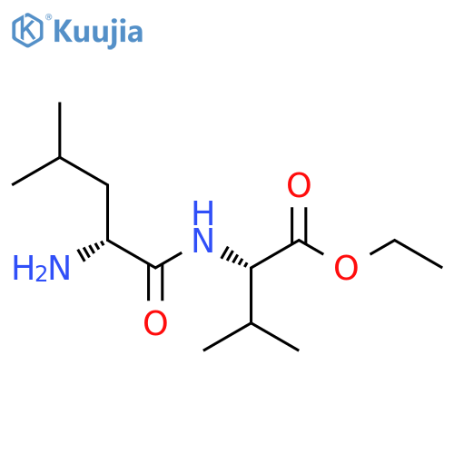 ethyl (2S)-2-(2R)-2-amino-4-methylpentanamido-3-methylbutanoate structure