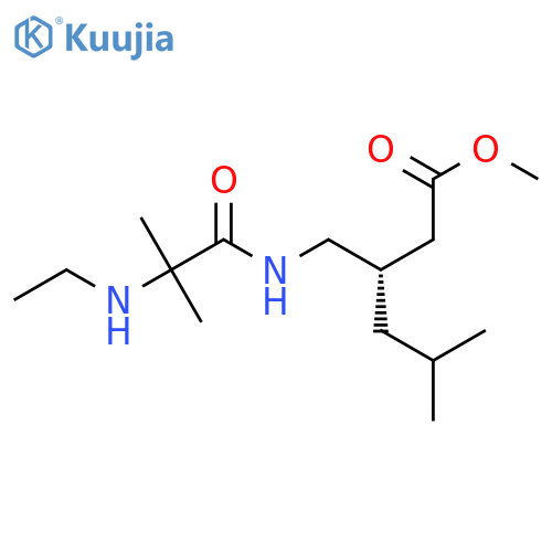 methyl (3S)-3-{2-(ethylamino)-2-methylpropanamidomethyl}-5-methylhexanoate structure